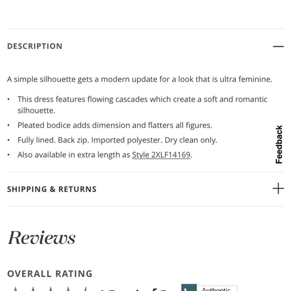 David’s bridal strapless chiffon dress with layered skirt - Picture 2 of 5